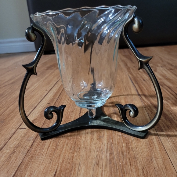 Glass candle holder - Picture 1 of 7